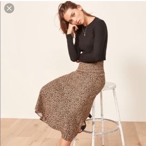 Reformation Bea Skirt in leopard